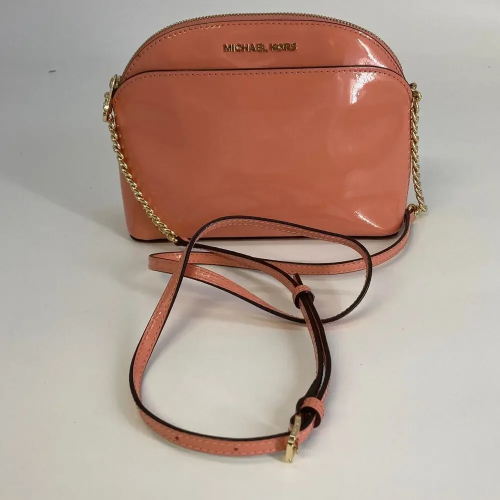 MICHAEL KORS NWT PATTON LEATHER PEACH WOMENS CROSSBODY BAG